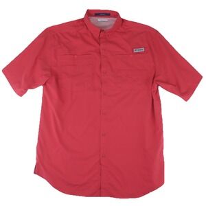 Columbia PFG‎ Men's Outdoors Fishing Vented Shirt Size LT Large Tall Red